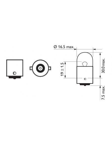 LAMPARA PHILIPS R10W 12V 10W B