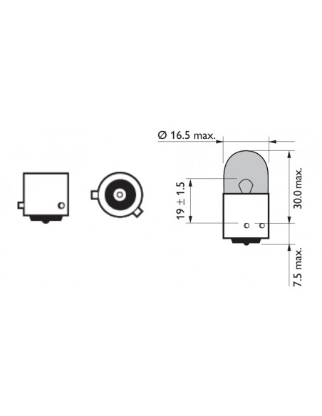 LAMPARA 12V10W BAU15S DES
