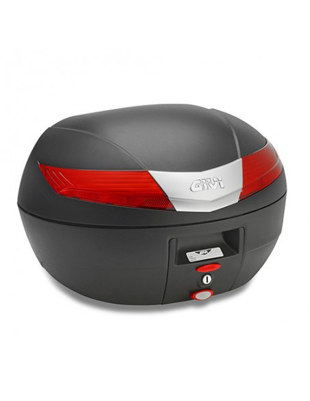 MALETA GIVI MONOKEY DE 40 LITROS NEGRA CATADIOPTRICO ROJO