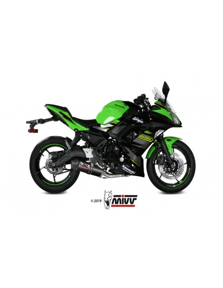 ESCAPE MIVV OVAL CARBONO CON TAPA CARBONO KAWASAKI NINJA 650-Z 650 2017-2022