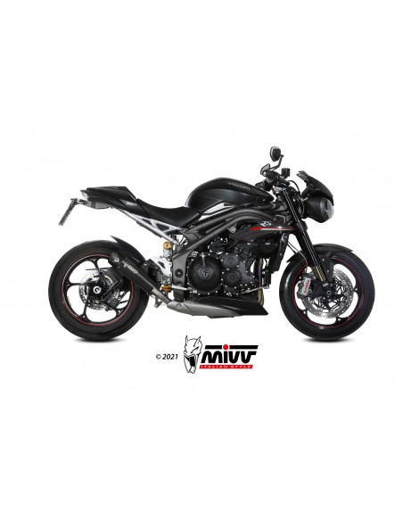 ESCAPE MIVV X-M5 BLACK INOX NEGRO TRIUMPH SPEED TRIPLE R / S / RS 2018-2020