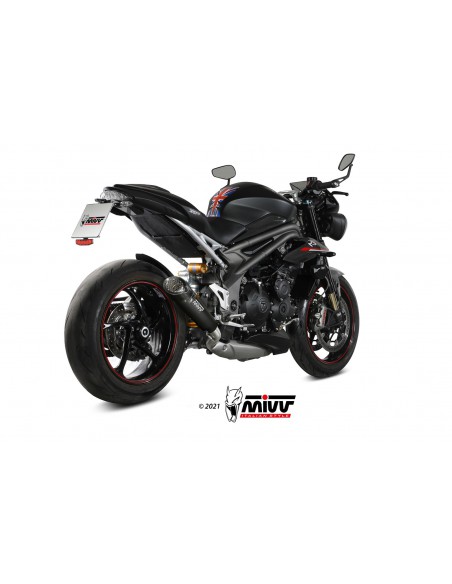 ESCAPE MIVV X-M5 BLACK INOX NEGRO TRIUMPH SPEED TRIPLE R / S / RS 2018-2020