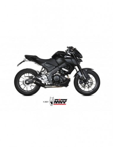 ESCAPE MIVV X-M1 BLACK INOX NEGRO YAMAHA MT-125 2020-2021