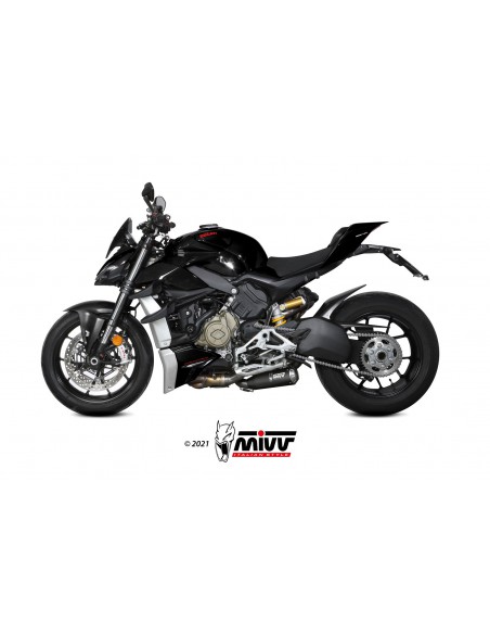 ESCAPE MIVV X-M1 BLACK INOX NEGRO DUCATI STREETFIGHTER V4 2020-2021
