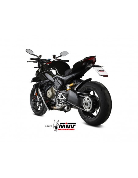 ESCAPE MIVV X-M1 BLACK INOX NEGRO DUCATI STREETFIGHTER V4 2020-2021