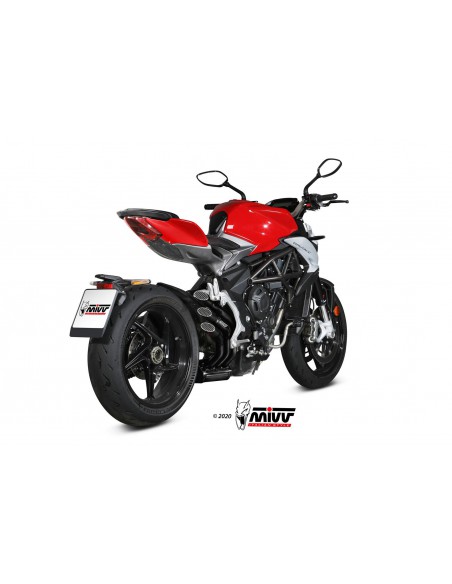 ESCAPE MIVV SPEEDEDGE BLACK INOX NEGRO MV AGUSTA BRUTALE 800 RR 2017-2020