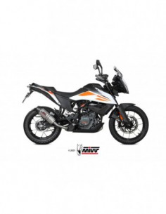 ESCAPE MIVV OVAL TITANIO CON TAPA DE CARBONO KTM 390 ADVENTURE 2020-2021
