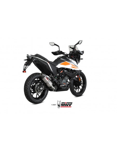 ESCAPE MIVV OVAL TITANIO CON TAPA DE CARBONO KTM 390 ADVENTURE 2020-2021