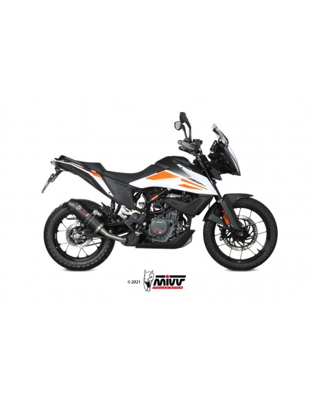 ESCAPE MIVV OVAL CARBONO CON TAPA DE CARBONO KTM 390 ADVENTURE 2020-2021