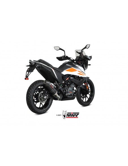 ESCAPE MIVV OVAL CARBONO CON TAPA DE CARBONO KTM 390 ADVENTURE 2020-2021