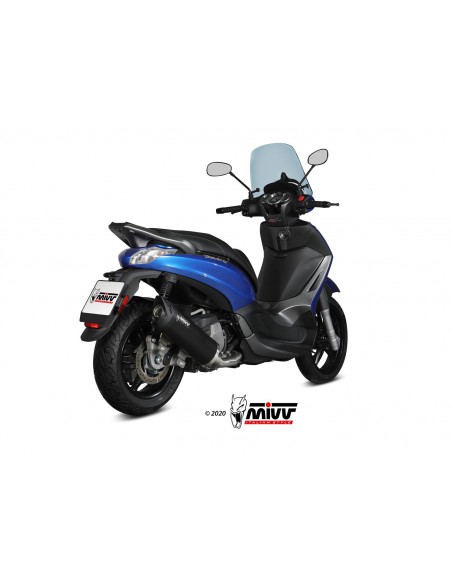 ESCAPE MIVV MOVER INOX BARNIZADO NEGRO PIAGGIO BEVERLY 350 2017-2021