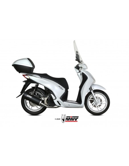 ESCAPE MIVV MOVER INOX BARNIZADO NEGRO HONDA SH 125 2013-2016