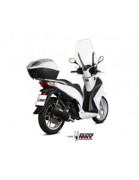 ESCAPE MIVV MOVER INOX BARNIZADO NEGRO HONDA SH 125 2013-2016