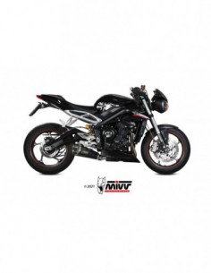 ESCAPE MIVV DELTARACE BLACK INOX NEGRO TRIUMPH STREET TRIPLE R / S / RS 2017-2021