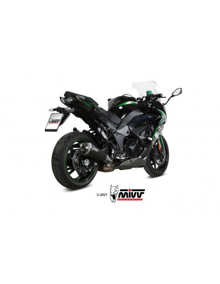 ESCAPE MIVV DELTARACE BLACK INOX NEGRO KAWASAKI NINJA 1000 SX / TOURER 2020-2021