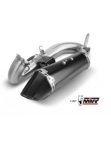 ESCAPE MIVV DELTARACE BLACK INOX NEGRO DUCATI PANIGALE V2 2020-2021