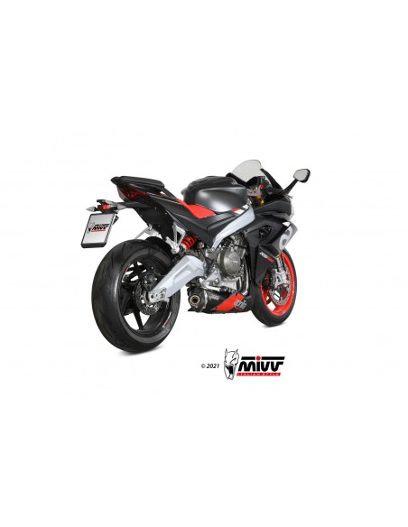 ESCAPE MIVV DELTARACE BLACK INOX NEGRO APRILIA RS 660 2020-2021 / APRILIA TUONO 660 2021-2021
