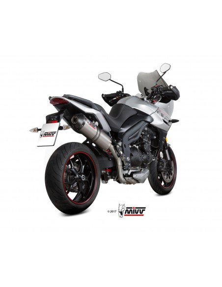 ESCAPE MIVV OVAL TITANIO CON TAPA DE CARBONO TRIUMPH TIGER 1050 SPORT 2017