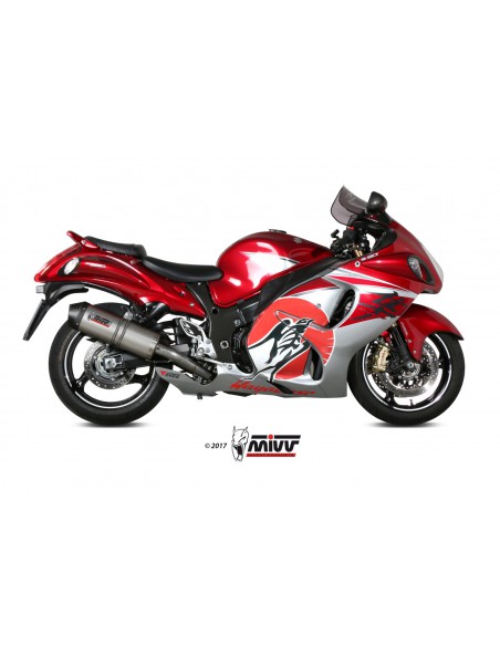 ESCAPE MIVV OVAL TITANIO CON TAPA DE CARBONO SUZUKI GSX-R 1300 HAYABUSA 2008 -