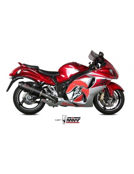 ESCAPE MIVV OVAL CARBONO CON TAPA DE CARBONO SUZUKI GSX-R 1300 HAYABUSA 2008 -