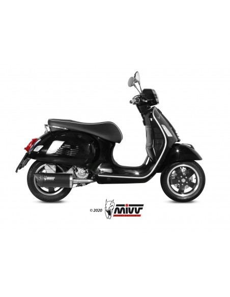 ESCAPE MIVV MOVER INOX BARNIZADO NEGRO VESPA GTS 300 2008 -