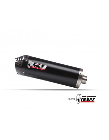 ESCAPE MIVV OVAL BLACK INOX NEGRO CON TAPA DE CARBONO KAWASAKI ZZR 1400 2006 - 2007