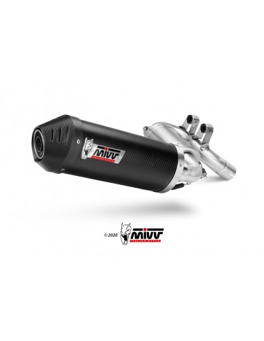 ESCAPE MIVV OVAL CARBONO CON TAPA DE CARBONO BMW F 900 XR 2020 - 2022
