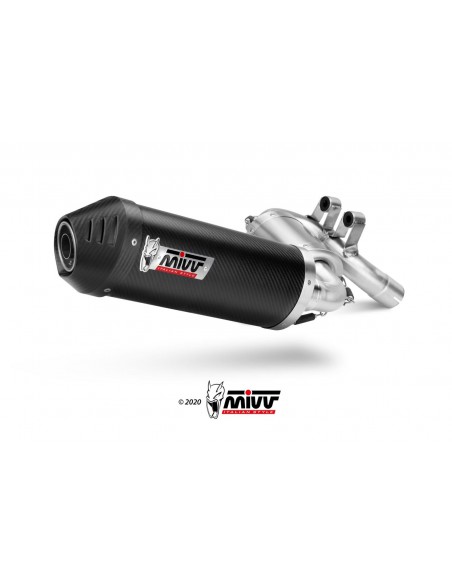 ESCAPE MIVV OVAL CARBONO CON TAPA DE CARBONO BMW F 900 XR 2020 - 2022