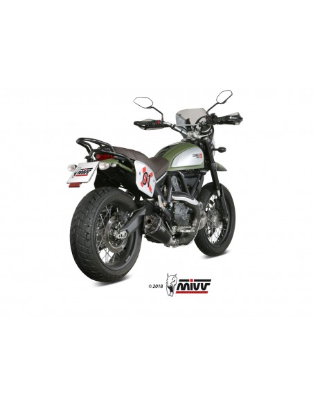 ESCAPE MIVV DELTA RACE BLACK INOX NEGRO DUCATI SCRAMBLER 800 2015 - 2020