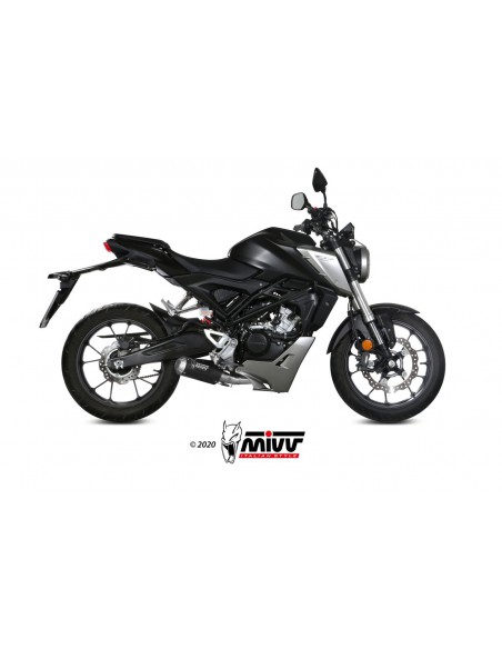 ESCAPE MIVV MK3 BLACK INOX NEGRO HONDA CB 125 R 2018 - 2020