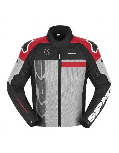 CAZADORA SPIDI PROGRESSIVE NET WINDOUT BLACK-GREY-RED