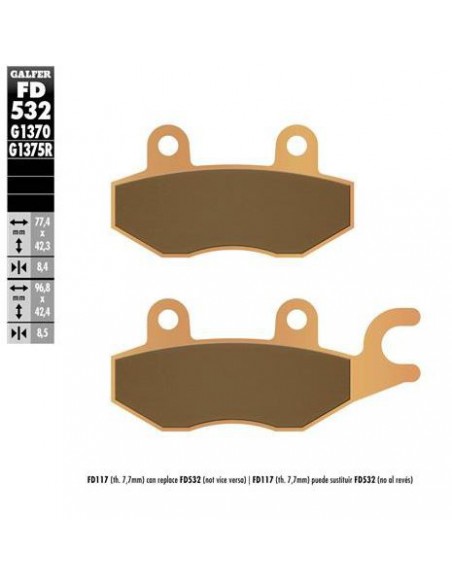 PASTILLA FRENO SINTERIZADA SPORT-STREET FD532G1370 PASTILLA FRENO SINTERIZADA SPORT-STREET FD532G1370