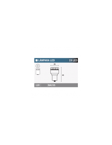 LAMPARA 19 LED BA15S