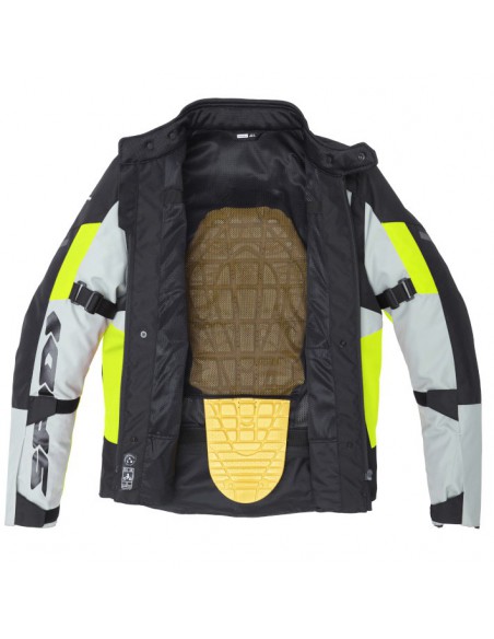 CHAQUETA SPIDI CROSSMASTER NEGRA-GRIS-AMARILLO