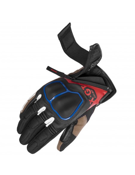 GUANTE SPIDI X-GT BLACK RED BLUE