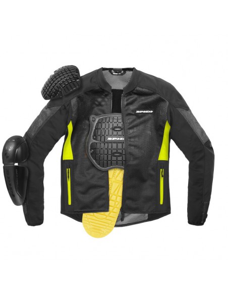 CAZADORA SPIDI SUPER NET NEGRA-AMARILLO