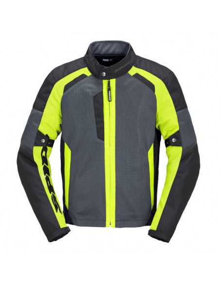 CHAQUETA SPIDI TEK NET NEGRA-GRIS-AMARILLO FLUOR