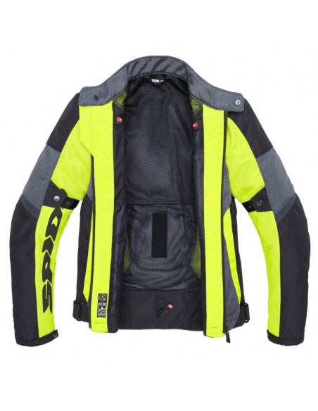 CHAQUETA SPIDI TEK NET NEGRA-GRIS-AMARILLO FLUOR