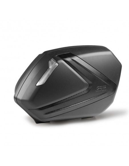 JUEGO MALETAS LATERALES GIVI 37L NEGRO CON CATADIOPTRICO AHUMADO Y ACABADO TEXTURA CARBONO