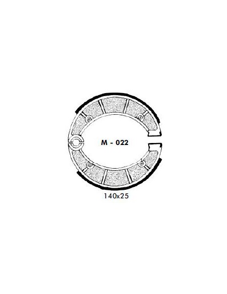 ZAPATA FRENO140X25