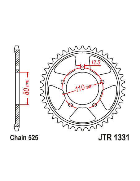 CORONA TRANSMISION JT 1331 42 DIENTES