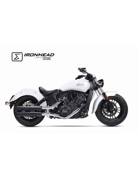 ESCAPE IXIL SLIP ON (LOWER MUFFLER) - IRONHEAD ROUND BLACK ESCAPE IXIL SLIP ON (LOWER MUFFLER) - IRONHEAD ROUND BLACK