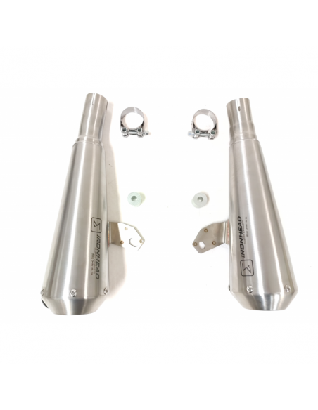 ESCAPE IXIL SLIP ON (LEFT MUFFLER) - IRONHEAD CONICAL MATT INOX