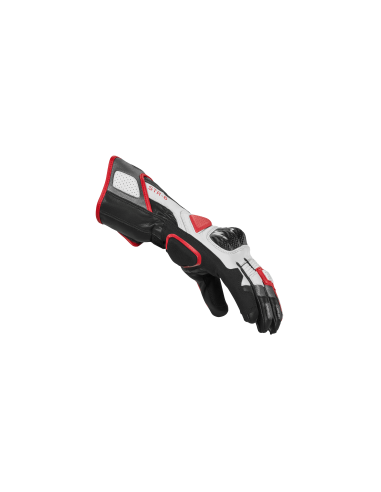 GUANTE SPIDI STR-6 BLANCO NEGRO ROJO