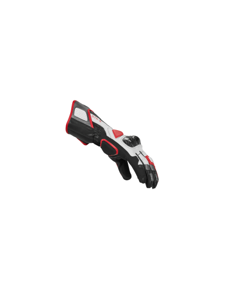 GUANTE SPIDI STR-6 BLANCO NEGRO ROJO