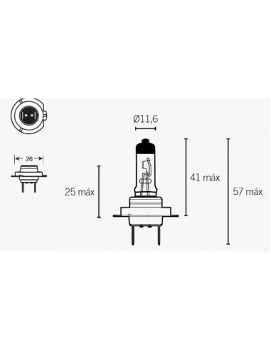 LAMPARA HALOGENA H7 LAMPARA HALOGENA H7