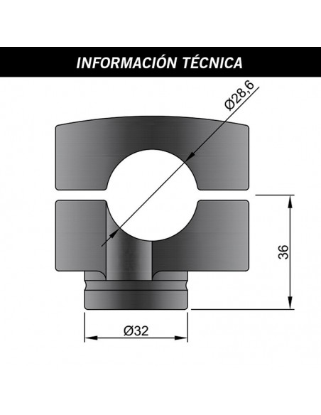 TORRETA SUJECION MANILLAR NEGRO