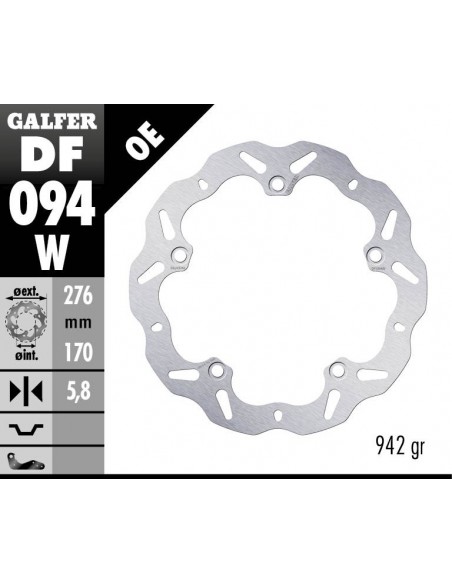 DISCO FRENO WAVE FIXED 276X5.8MM DF094W