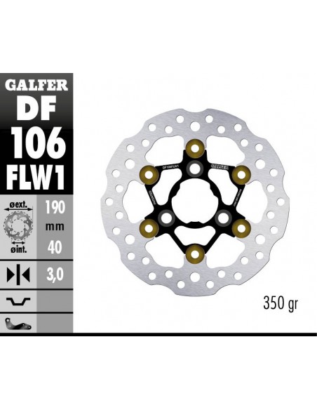DISCO FRENO WAVE FLOATING RACING 190X3MM DF106FLW1