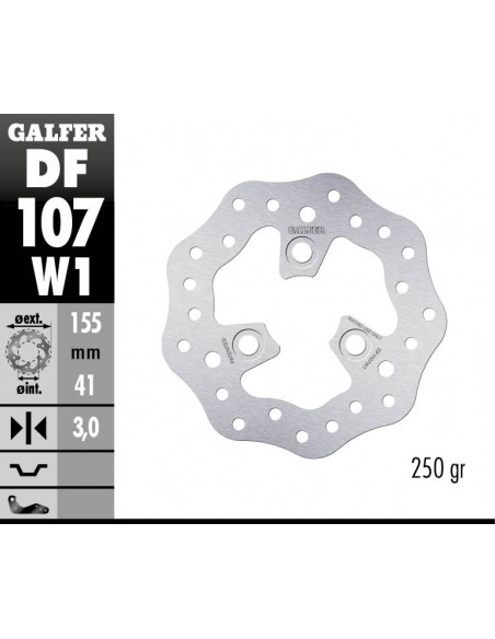 DISCO FRENO WAVE FLOATING RACING 155X3MM DF107W1